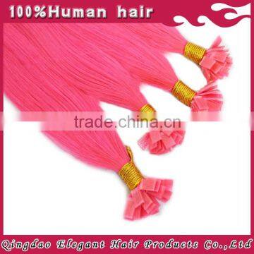 Top quality unprocessed brazilian flat tip hair extension on aliexpress in cheap price