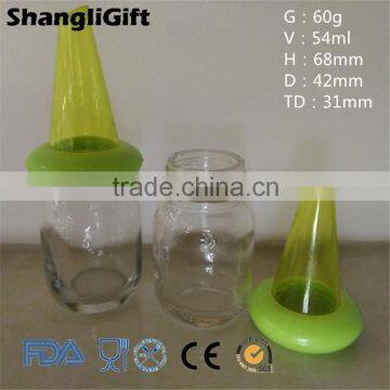 50ml 90ml Clear Food Grade Glass Spice Jar Sauce Bottle Oil Bottle With Lid photo-4