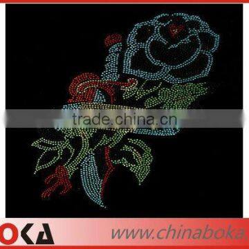 Flower shape rhinestone t-shirt motifs