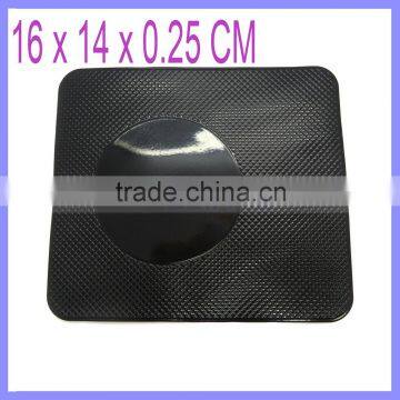 Black Magic Cell Phone Sticky Pad with Round LOGO Printing Silica Gel Anti Slip Pad Mat Car Dashboard for Cell Phone SG