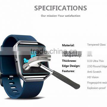 9H Tempered glass screen film for Fitbit Blaze screen protector