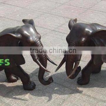 Bronze big restaurant outside put elephant sculpture