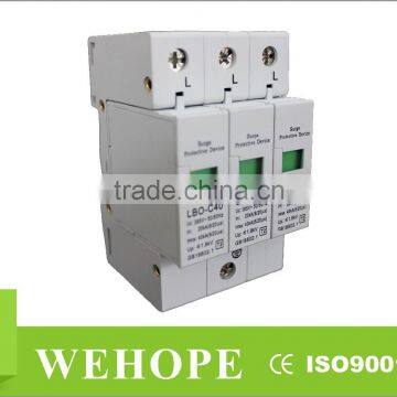 alibaba china SPD 220V 40KA 3P Modular lightning power surge protector 802.3af