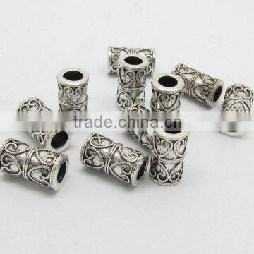 JS1130 Wholesale Tibetan Silver Tube Beads,tibetan Silver Jewelry Making Supplies photo-2