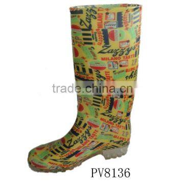 pvc rain boots for woman