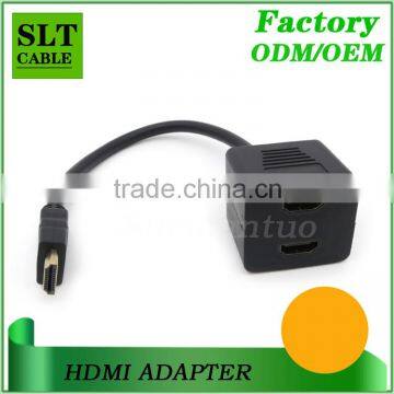 SLT HDMI 1 Male To Dual HDMI 2 Female Y Splitter Cable Adapter