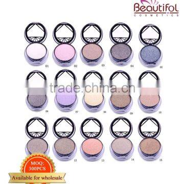 New products 2016 best quality hypo-allergenic single color eyeshadow , long-lasting small MOQ cosmetic eyeshadow makeup