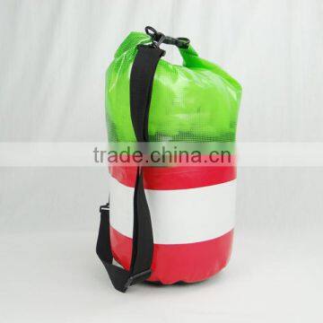 Transparent 500D PVC net dry bag waterproof for swimming