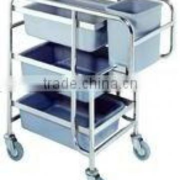 stainless steel collection trolley