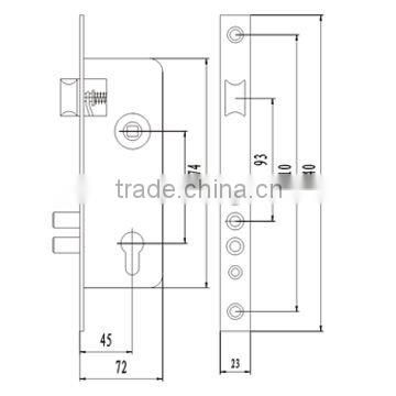 self locking sliding door lock