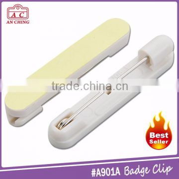 Popular round plastic bar silver adhesive safety pin manufacutres