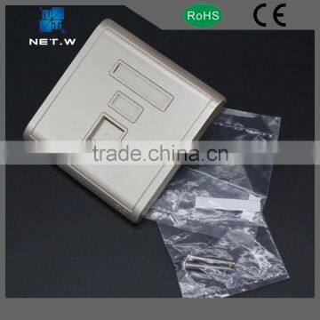 Single Dual Port Network Lan Faceplate / Simplex ST SC Fiber Optic Face Plates / Wall Socket Faceplate Termination Block photo-3