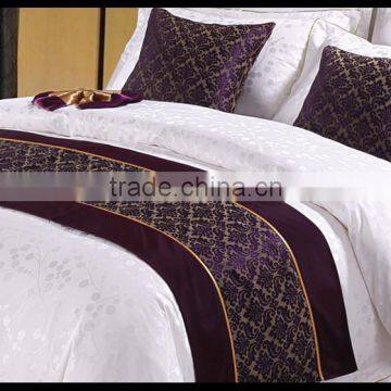 100% polyester elegant burgundy bed throw with cushion cover