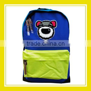 2016 New Arrival Products Bros Baby Schnauzer Blue Yellow Colorful Bright Color 600D Polyester Backpack