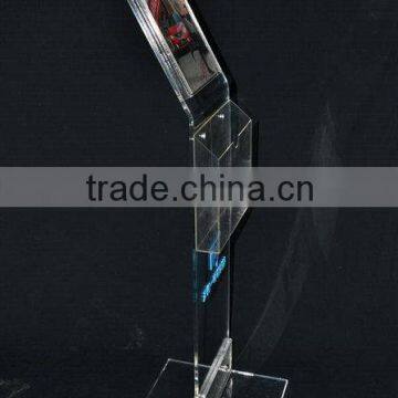 Clear Acrylic Brochure Holder, High Quality Acrylic Magazine Holder, Clear Acrylic Brochure Holder, High Quality Acrylic Magazin photo-2