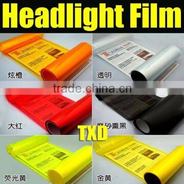 High quality Glossy car headlight film, glossy light car tint film with 3 Layers size: 0.3*10m, 0.4*10m/roll