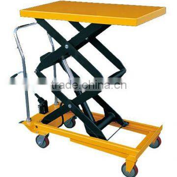 Manual hydraulic lifting table trolley