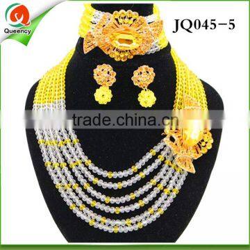 2016 Wholesale Jewelry African Crystal Beads Jewelry Sets for Nigerian Wedding Bracelet Set photo-6