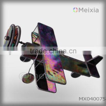 MX040075 tiffany style stained glass plane shape kaleidoscope for home decoration piece