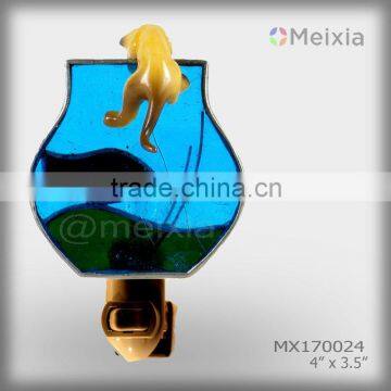 MX170024 hot sale wholesale tiffany style funny dog stained glass night light