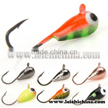 Wholesale customized tear drop tungsten ice fishing jigs