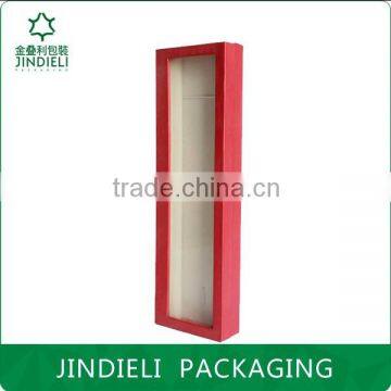 Red Paper Beauty Design Necklace Jewelry Box With Pvc Window photo-3