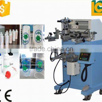 Plane/Cylinder /oval Screen Printing Machine Glass Cup Printing Machine With Rotary Table LC-PA-300E Quality Choice photo-3