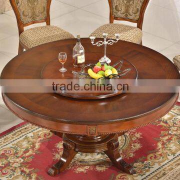 Commercial general use round rotating dining table in restaurant