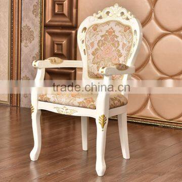 Home general use armrest chair gold painted armrest dining chair