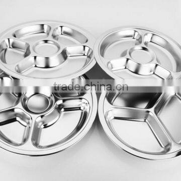 Bulk Stainless Steel Lunch Dinner Plates Tray Dinnerwares Wholesale photo-5