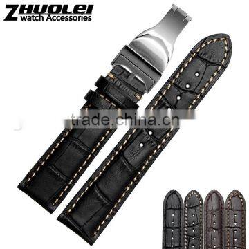 2015 Fashion Croco grain calf leather watch band leather watch strap 19mm 20mm 21mm 22mm