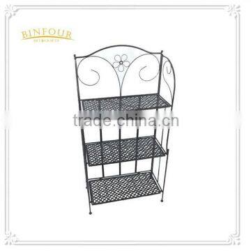 Metal Foldable Display Shelves Supermarket Rack for Vegetable and Fruit