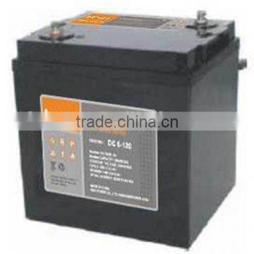 DC6-120 deep cycle battery volts 6v120ah grid battery agm lead acid ups battery for solar system 120ah deep cycle 6 volt battery