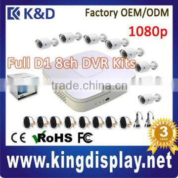 1080p live view full d1 cctv dvr kit with security surveillance outdoor ir ip66 cctv cameras h.264 diy smart mini dvr kit