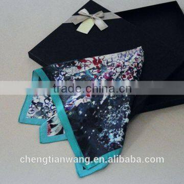 silk scarf squares 100% silk satin digital print silk scarf squares