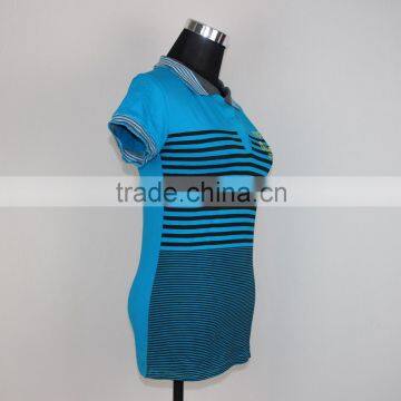 Wholesale 100% Cotton Embroidered Logo Women Custom Polo t Shirt photo-4