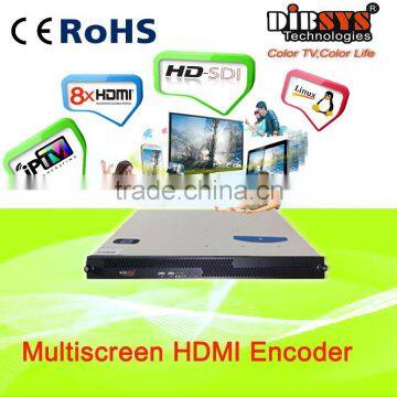 LOGO insertion up to 8 streams(720p) hdmi iptv encoder