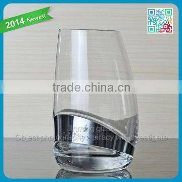 Special Design Glass Man Blown Custom Whisky Glass Cup With Steel Ring photo-4