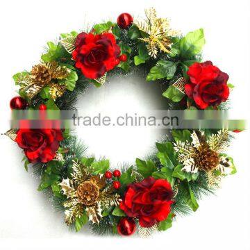 2013 New design wholesale DIY christmas wreath Christmas decoration H-27