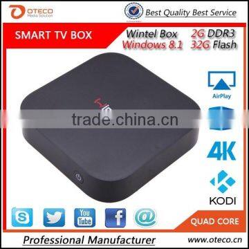 Wintel CX-W8 mini PC Intel Atom Z3735F CPU windows8.1 smart computer 2GB /32GB Intel TV box faster than smart tv box