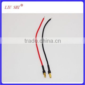 3.5mm gold plated female and male banana plug with electronic wire