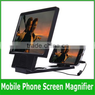 HOT selling Plastic portable phone screen 3D magnifier Foldable mobile phone screen hd expander with speaker