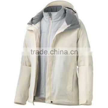 Uniseason white women winter jacket