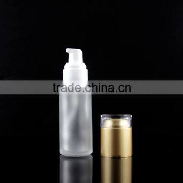 Gold Acrylic Cap Acrylic Lotion Glass Bottle photo-2