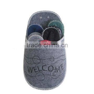 hot selling indoor felt slipper set for guest