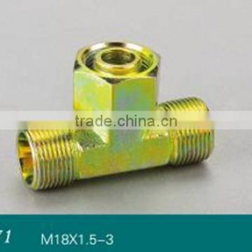 durable pipe Tee iron fitting with nut