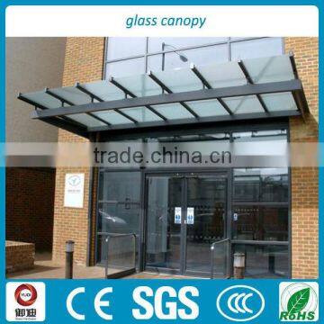 China modern glass awning /stainless steel glass canopy