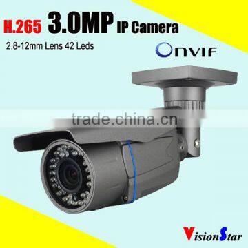 Digital color cmos sensor 3mp IP camera 25fps weatherproof outdoor security video cctv camera