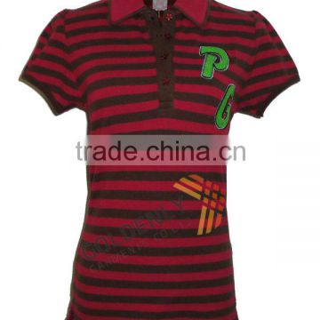 Fashion Promotion Ladies yarn dye Polo Shirt