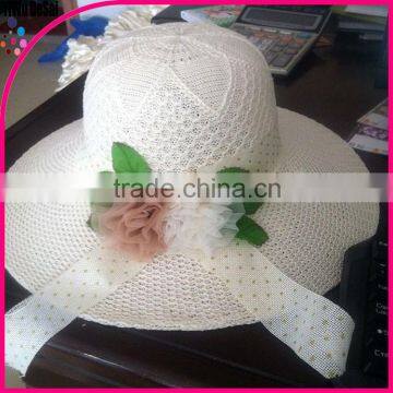 2015 new design cheap fashion summer flower beach wholesale wholesale hat